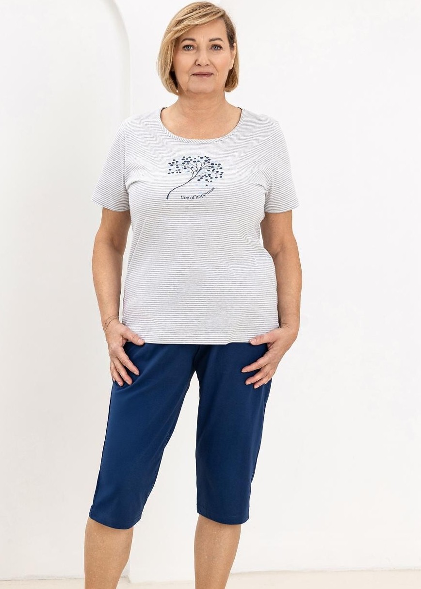 PIŻAMA REGINA DAMSKA 732 GRANAT XXL-3XL