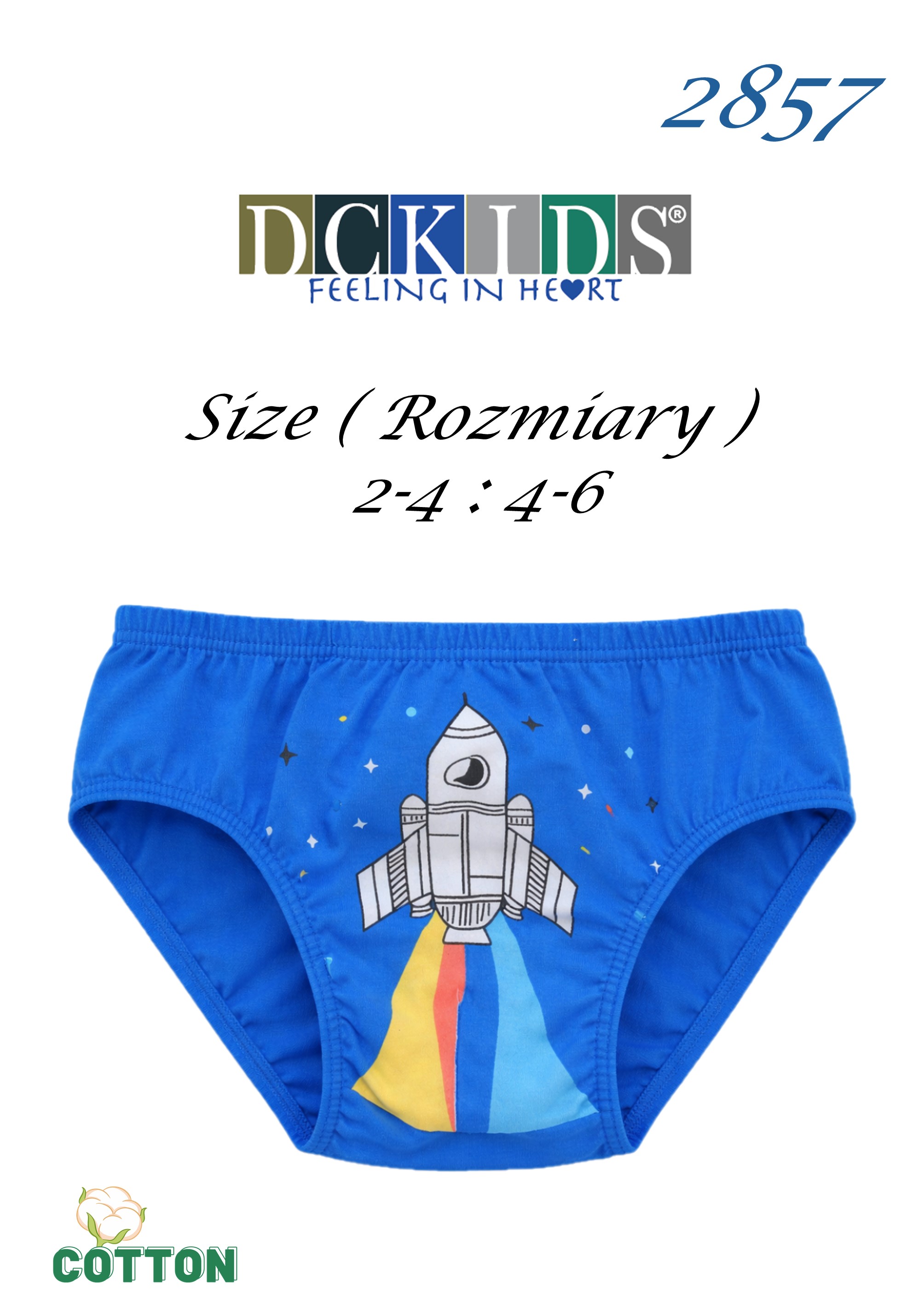 SLIPY DCKIDS 2857 4-6 LAT CHŁ BAWEŁNA