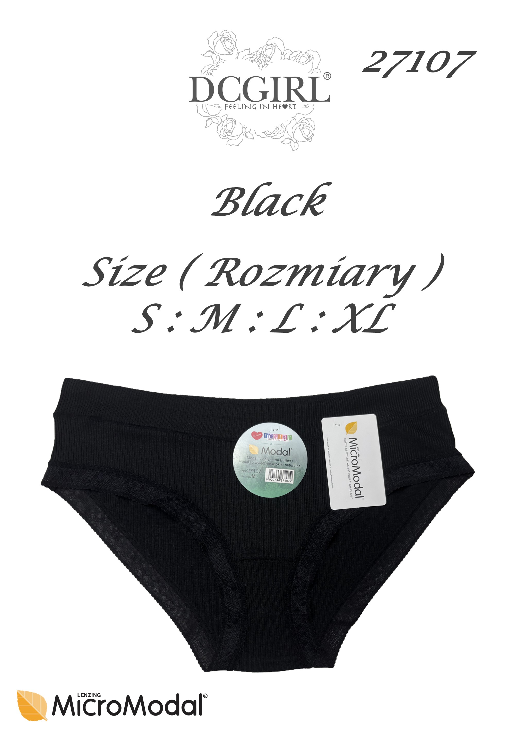 FIGI DCPOLO 27107 MICROMODAL CZARNY