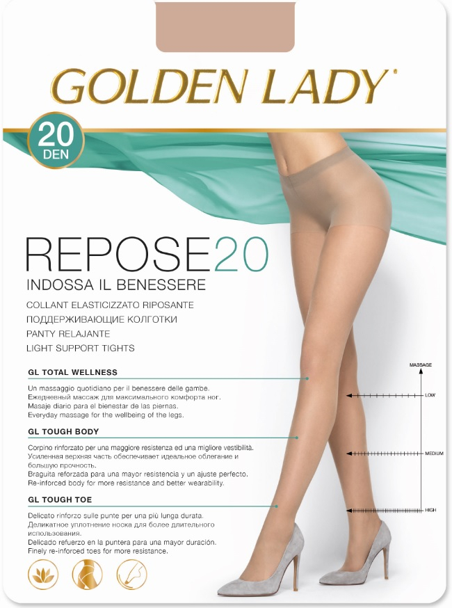 RAJSTOPY GOLDEN LADY REPOSE 20 2 nero