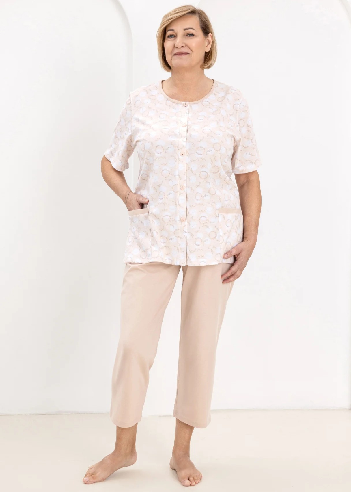 PIŻAMA REGINA DAMSKA 738 BEŻ