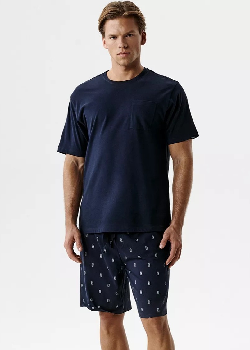 PIŻAMA ATLANTIC NMP-402 WL26 GRANATOWY