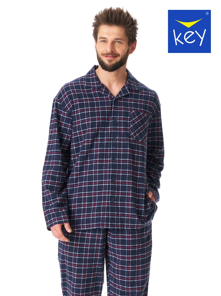 PIŻAMA KEY MNS-414 B23 3XL-4XL 3XL granat