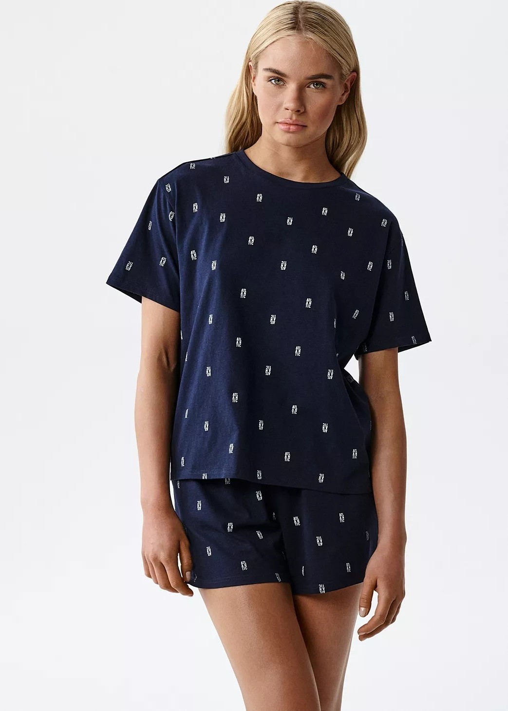 PIŻAMA ATLANTIC NLP-510 WL26 GRANATOWY