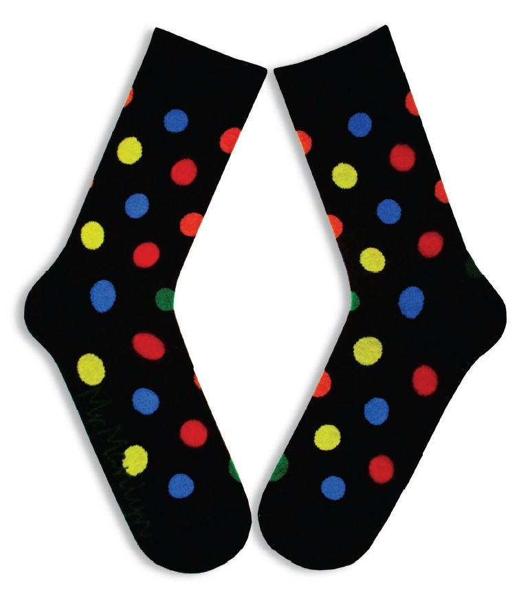 SKARPETY MARILYN MEN COLOR DOTS BLACK 41/45