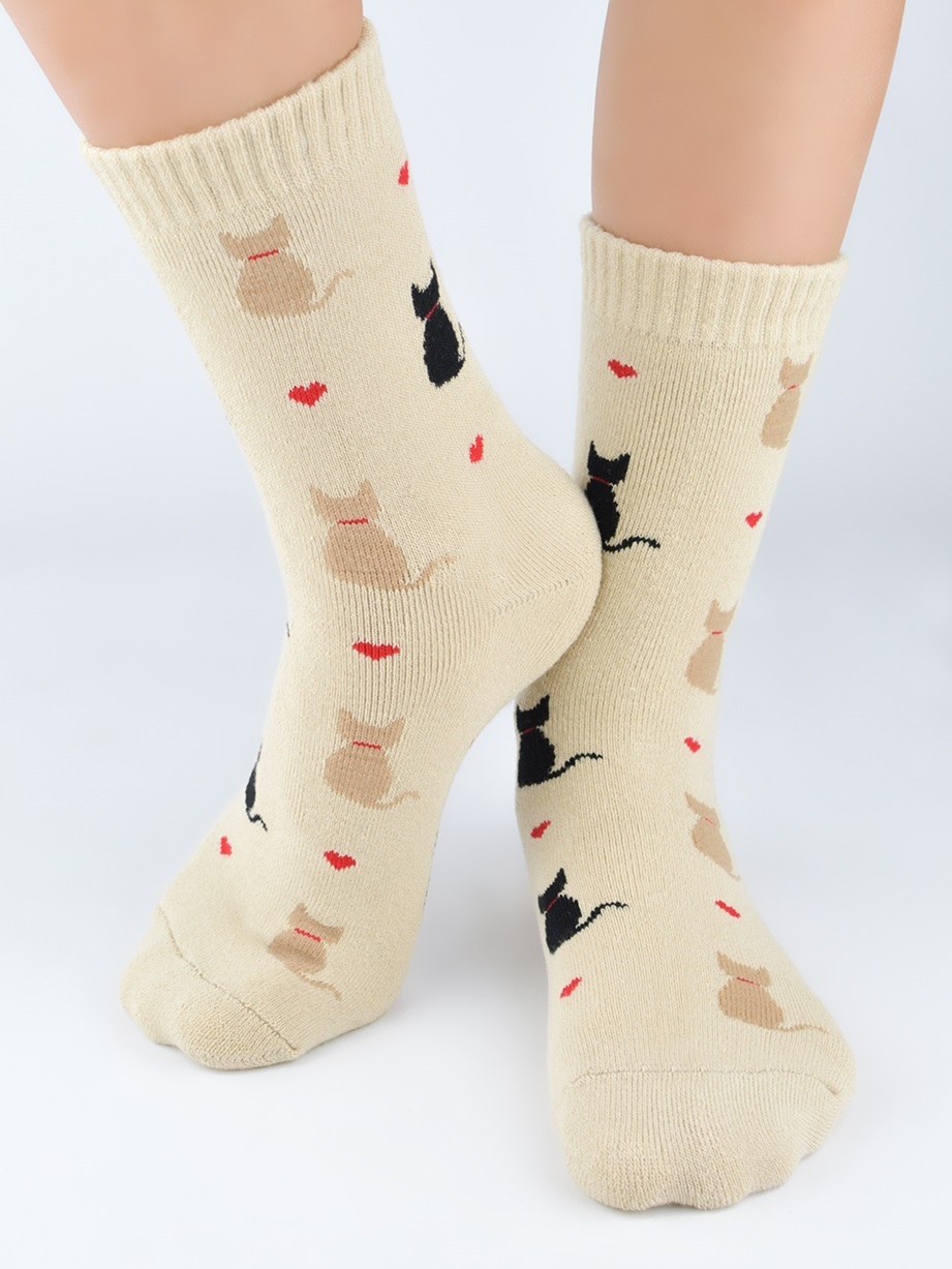 SKARPETY NOVITI SF010-G-01 FROTTE KOTY