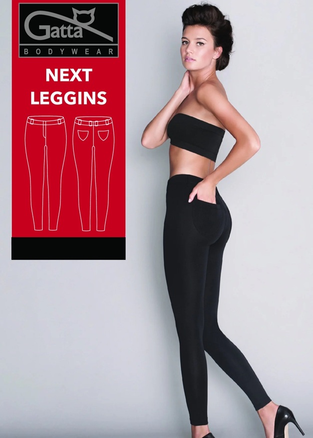 LEGGINSY GATTA NEXT LEGGINS BLACK CZA/XL