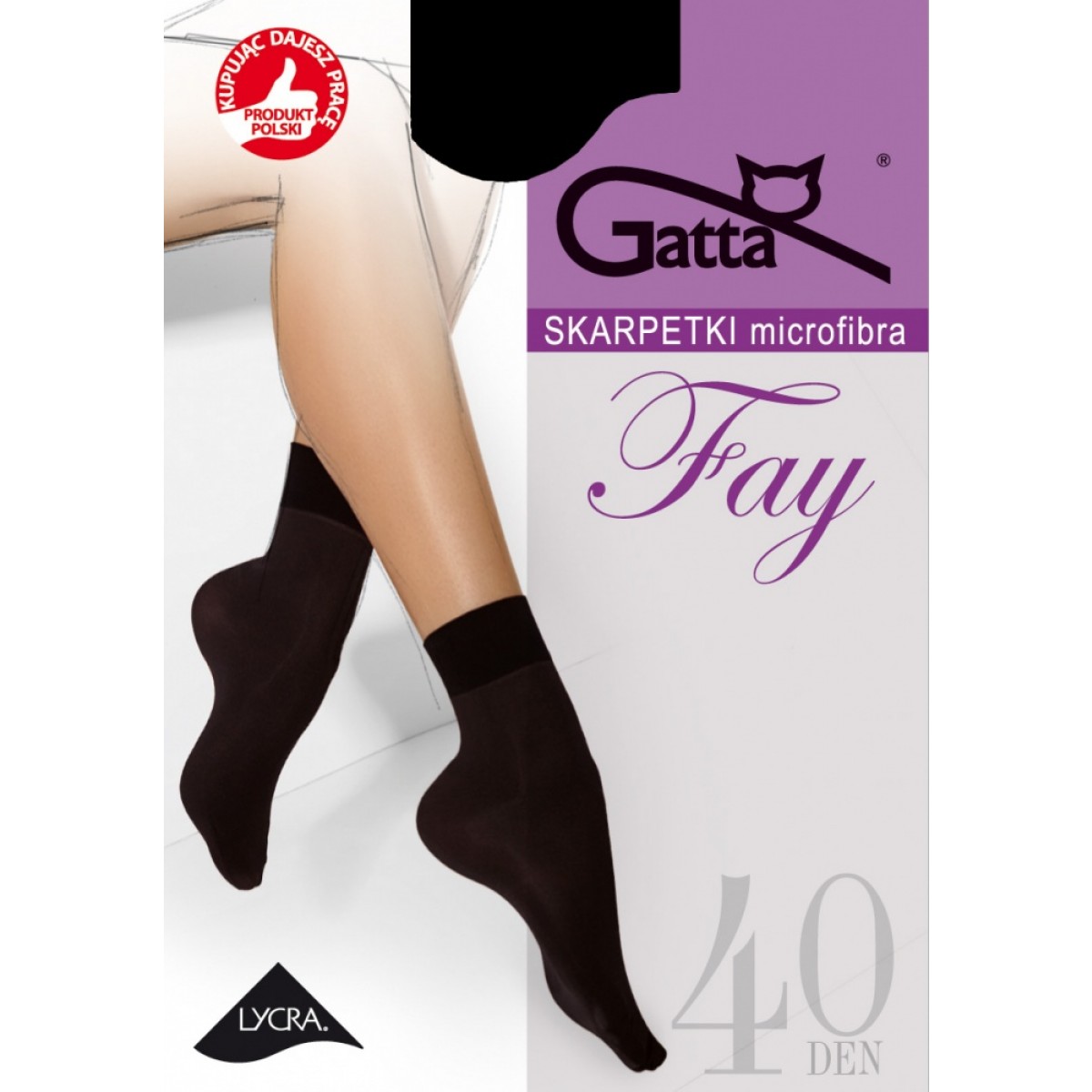 SKARPETY GATTA FAY MICRO 40 NERO