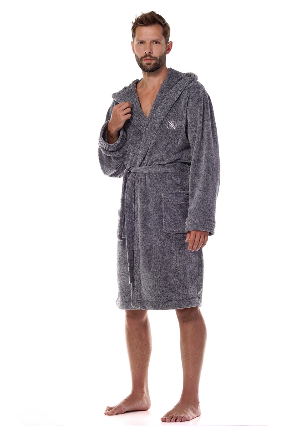 SZLAFROK L&L MĘSKI 2452 MASTER GRAFIT /XXL SZLAFROK L&L MĘSKI 2452 MASTER GRAFIT /XXL