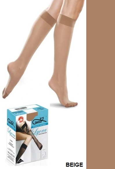 PODKOLANÓWKI GATTA LYCRA 2-PACK BEIGE