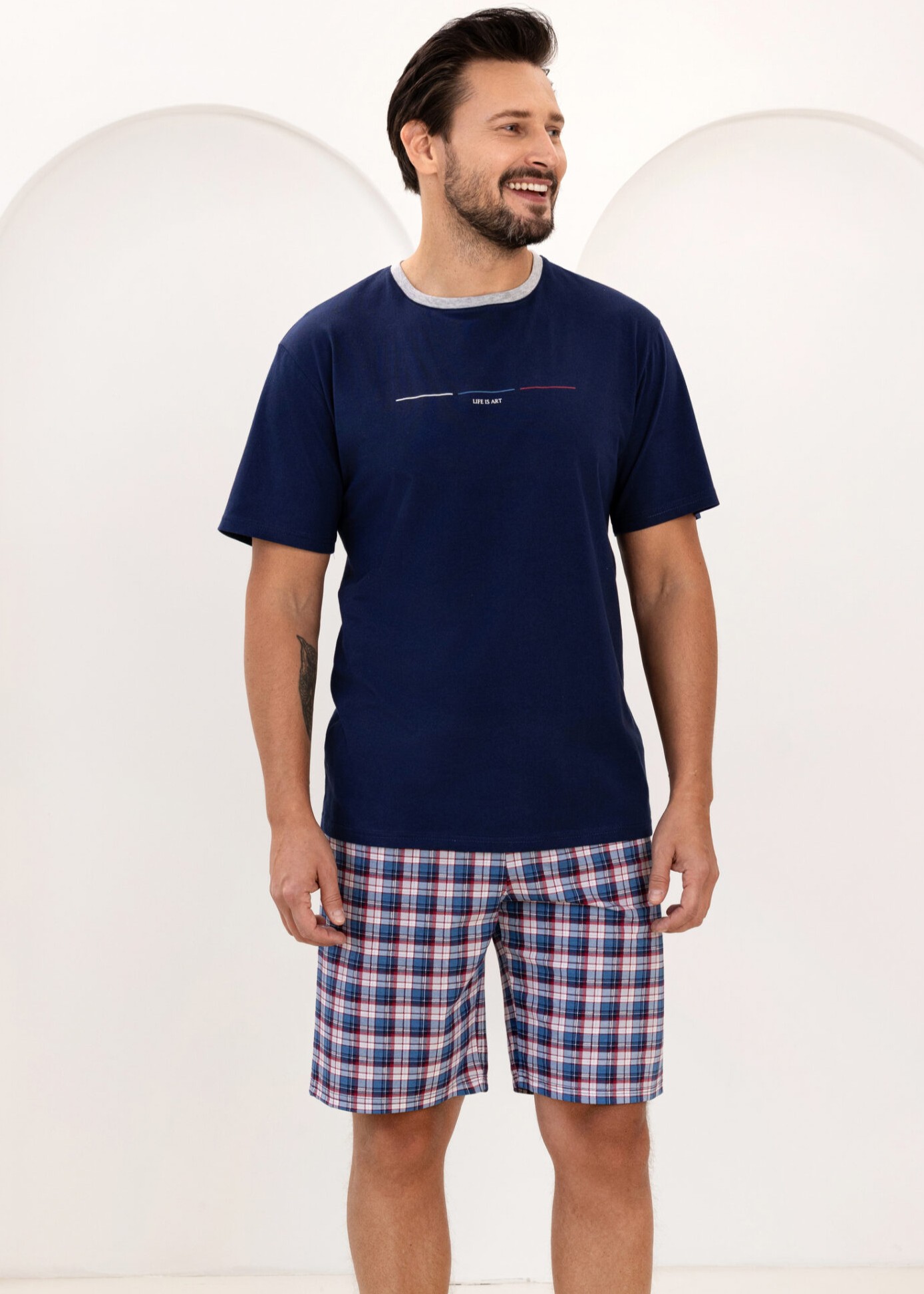 PIŻAMA REGINA MĘSKA 502 GRANAT