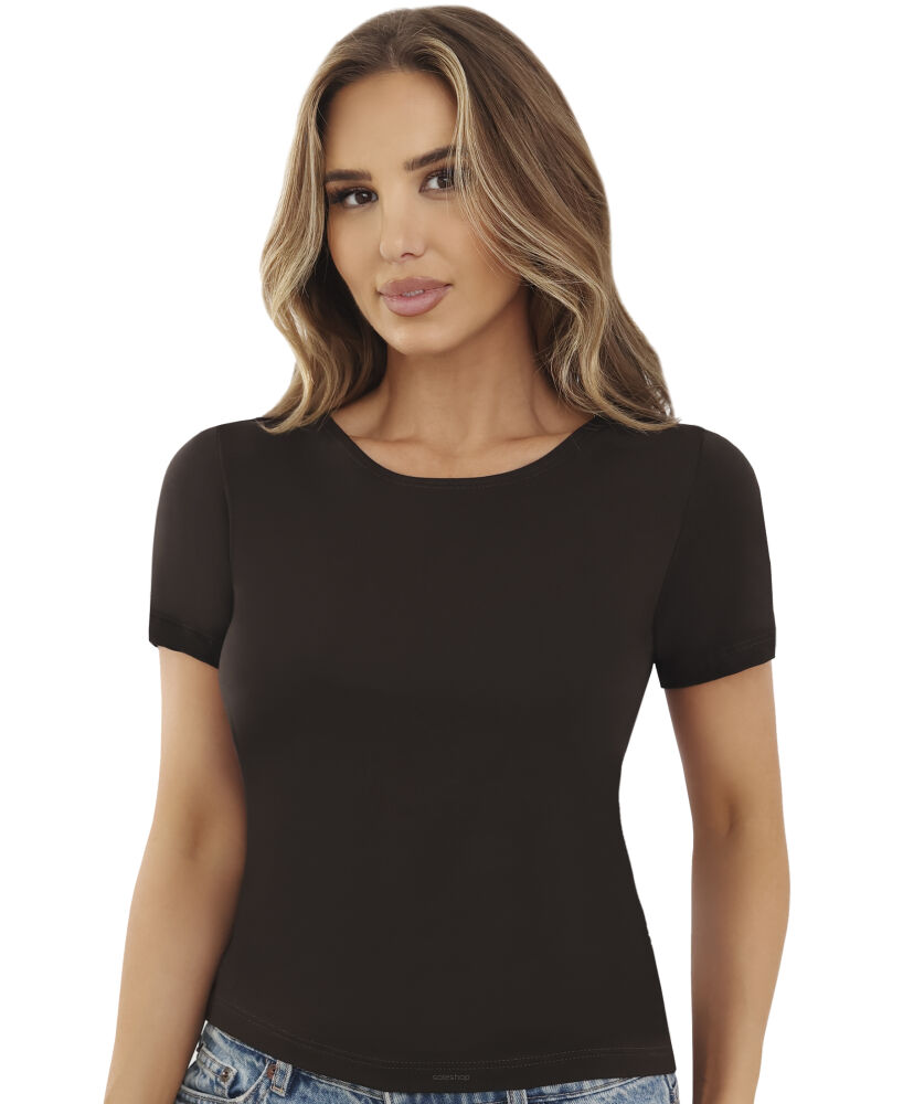 BLUZKA EMILI IDA BRĄZOWY /XL