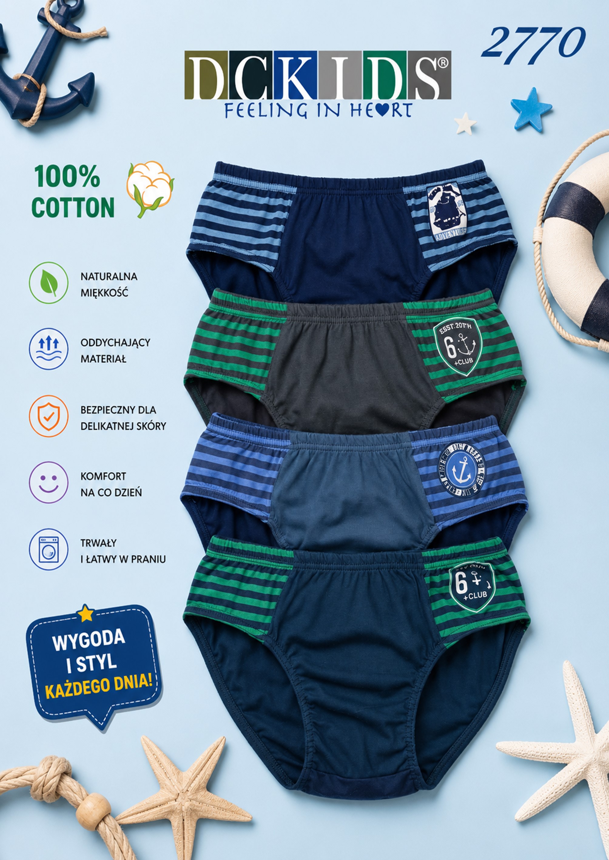 SLIPY DCKIDS 2770 CHŁ BAWEŁNA