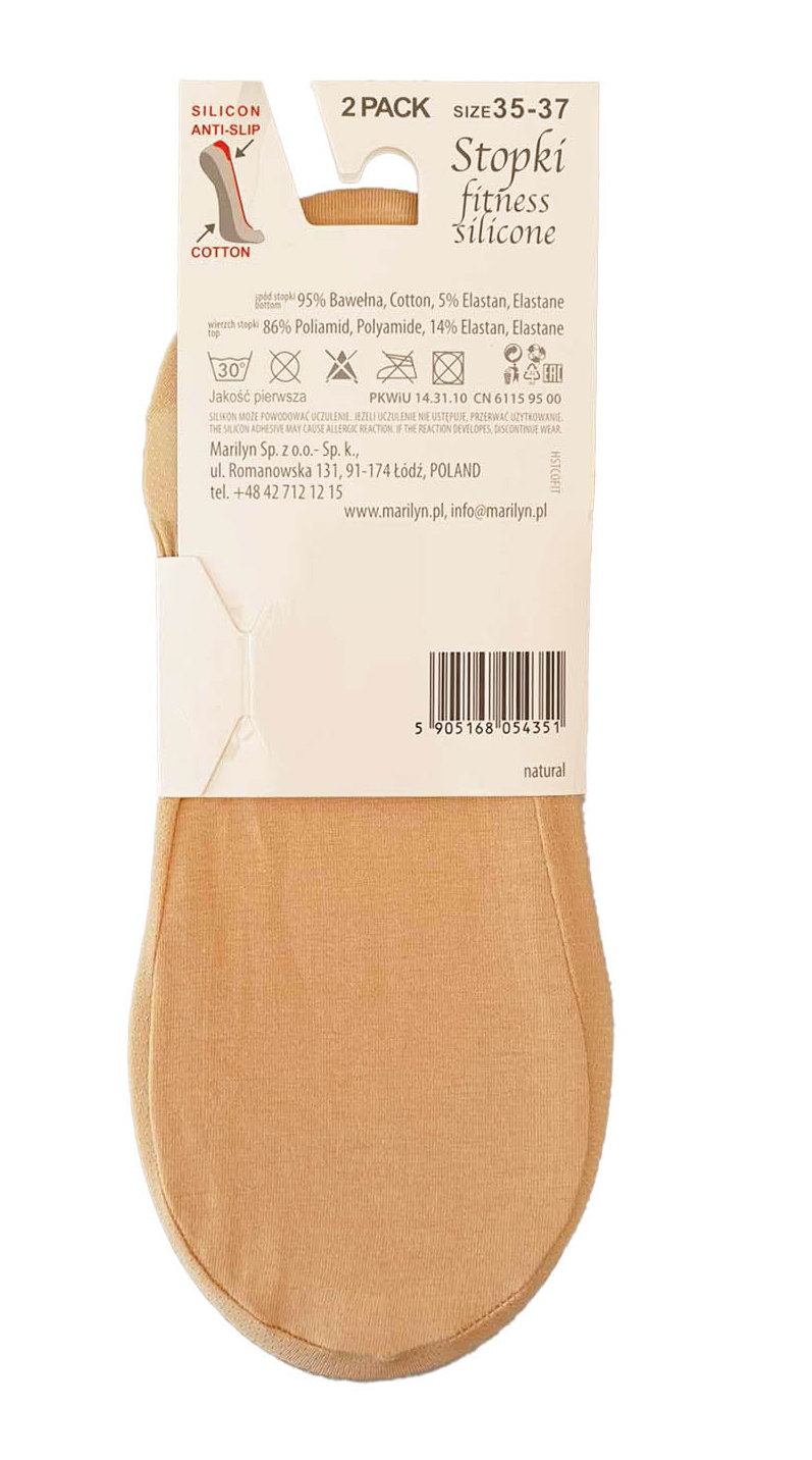 STOPKI MARILYN DAMSKIE FITNESS SILICONE NAT 38/41