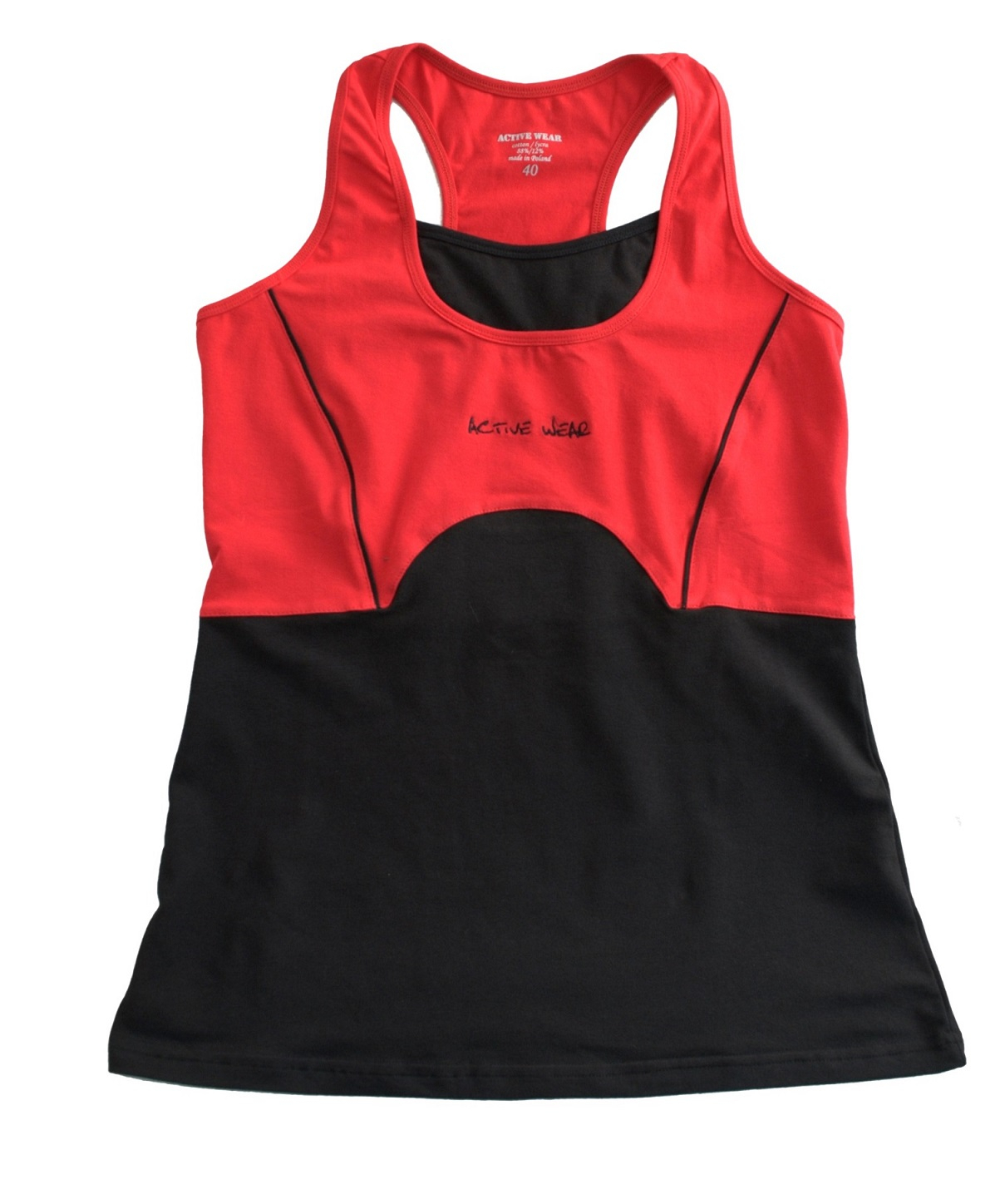 KOSZULKA ACTIVE WEAR BOKSERKA KO-TR-4 42 czerwony - czarny