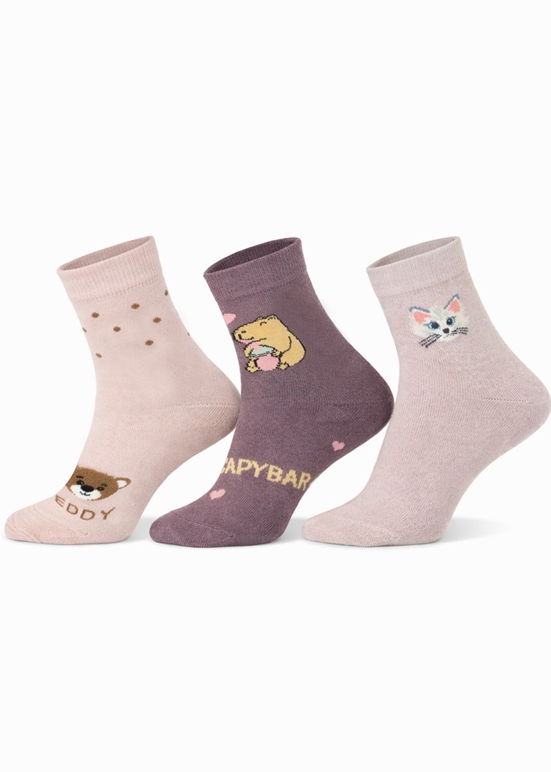 SKARPETY NOVITI SB132-G-02 ZAKOSTKI DZIEWCZĘCE