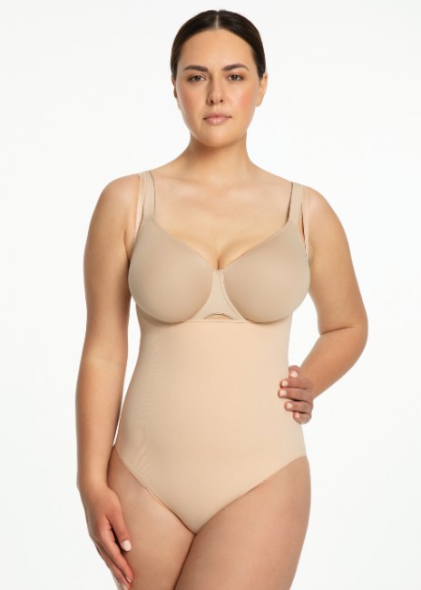 BODY JULIMEX 419 SEAMLESS OPEN BUST BEŻ /S