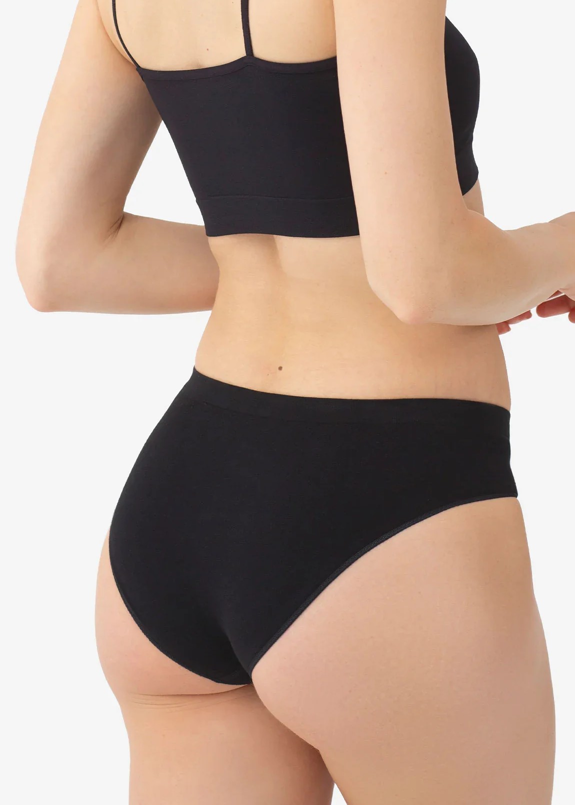 FIGI GATTA SEAMLESS COTTON BIKINI BLACK /XL