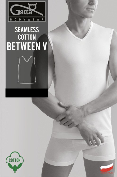 KOSZULKA GATTA BETWEEN V SEAMLESS COTTON BIA /L