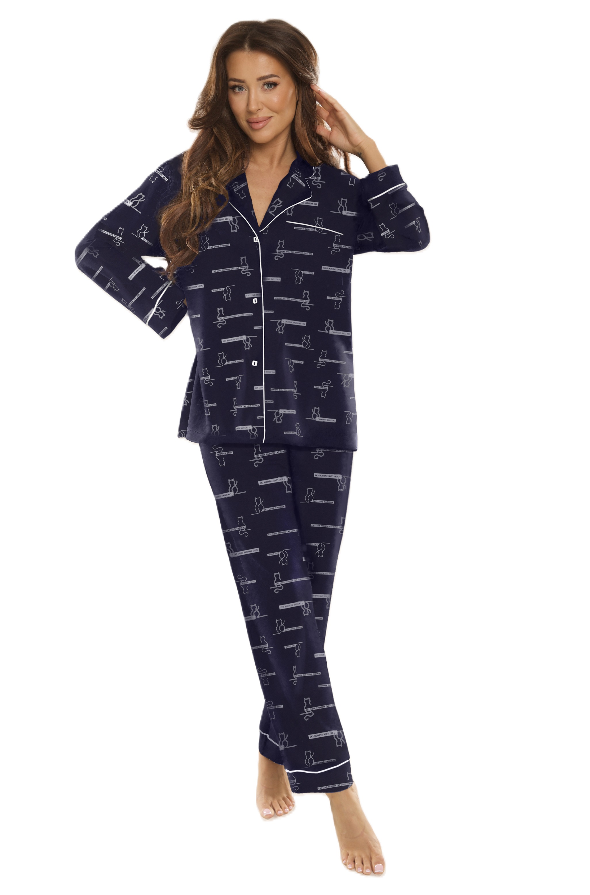 PIŻAMA DE LAFENSE 718 MADELEINE GRA /L