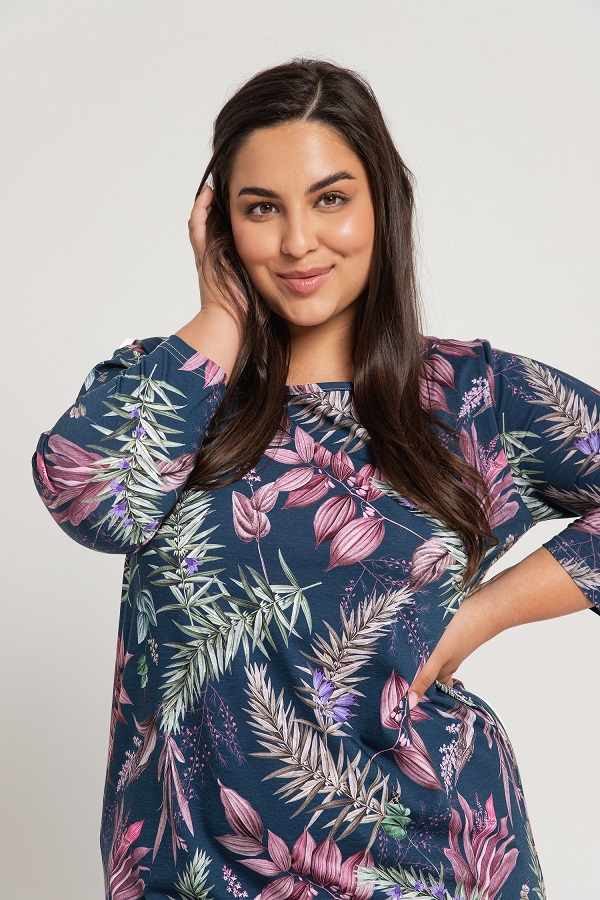 KOSZULA TARO 3014 VIVIAN AW24 XXL-3XL 3XL granat