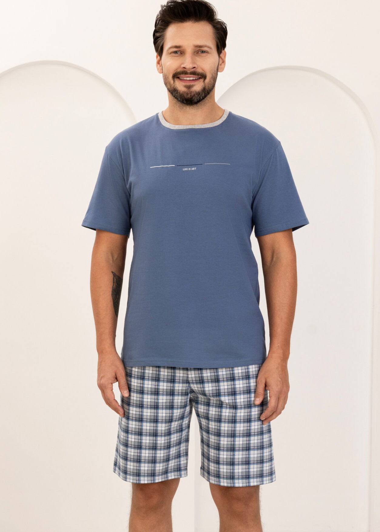 PIŻAMA REGINA MĘSKA 502 NIEBIESKI XXL-3XL