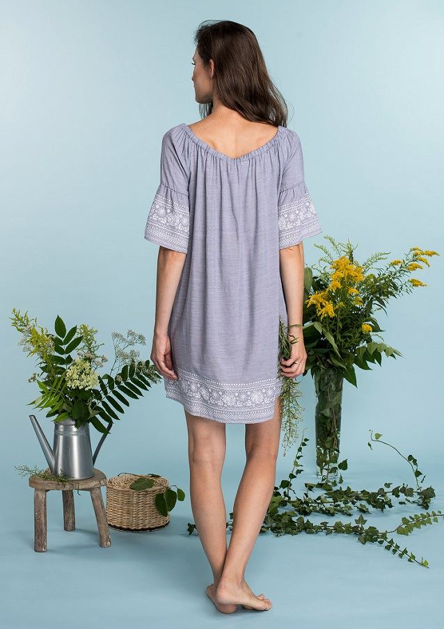 SUKIENKA KEY LHD-576 A20 S melange - jasny szary