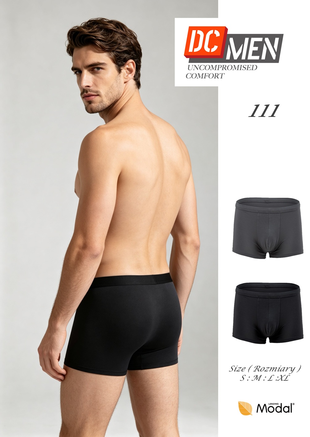 SZORTY DCMEN 111 / 120 MĘSKIE 2 PACK CZA/GRF /XL