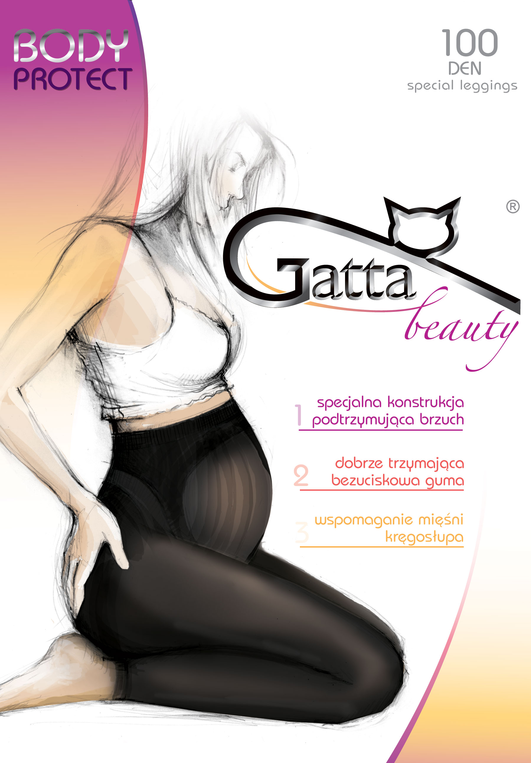 LEGGINSY GATTA BODY PROT 100 NER/3