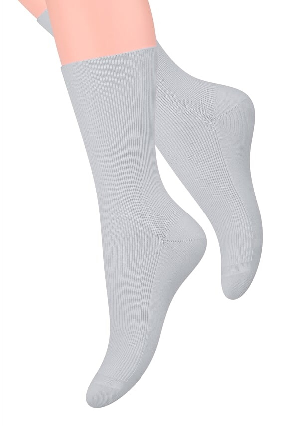 SKARPETY STEVEN 018 BEZUCISKOWE DAMSKIE 39-42 popiel