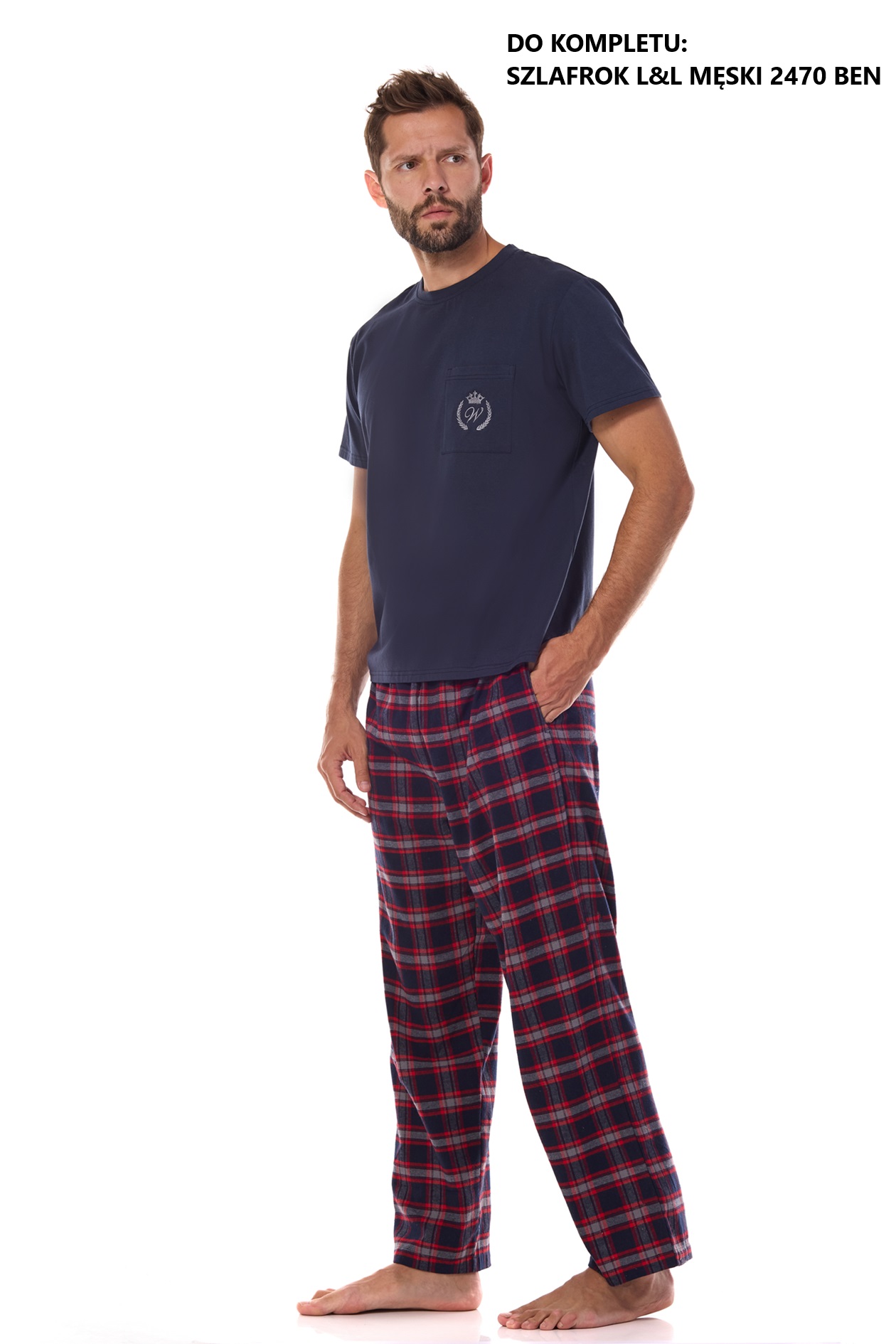 PIŻAMA L&L 2473 BEN GRANAT /3XL PIŻAMA L&L 2473 BEN GRANAT /3XL