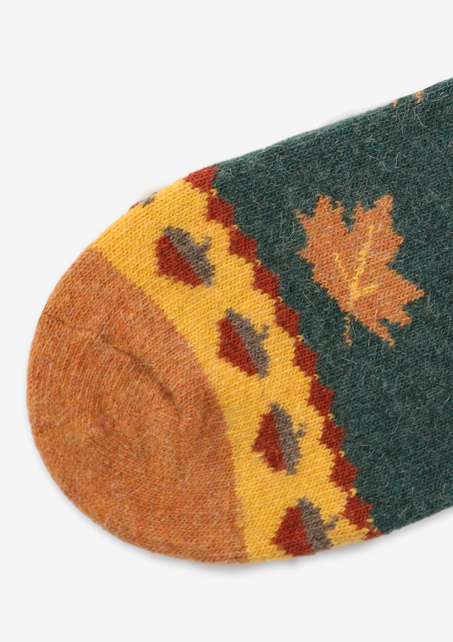 SKARPETY MARILYN ANGORA WOMEN NO TERRY B41 GREEN/ORAN