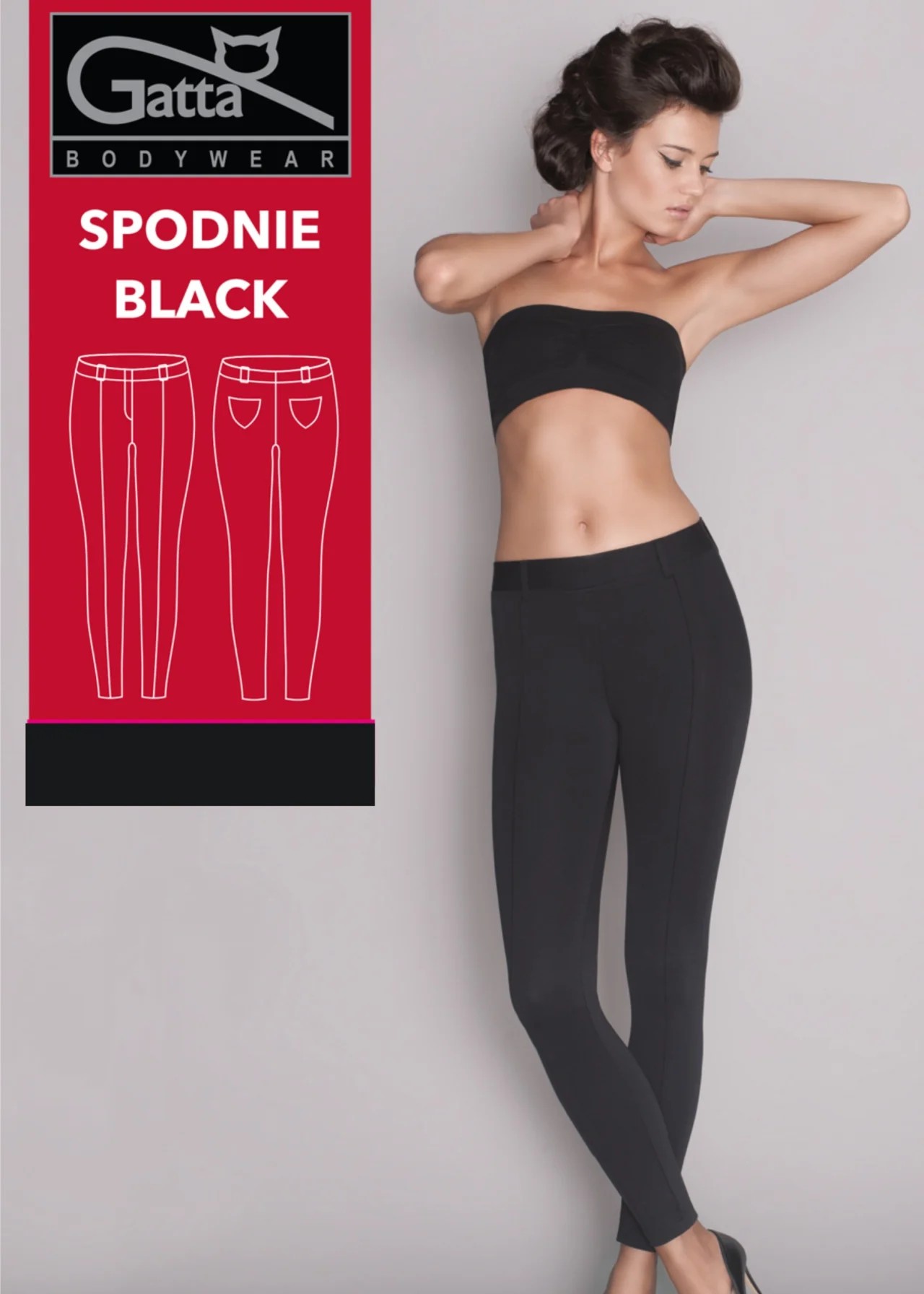 SPODNIE GATTA BLACK CZA /XL