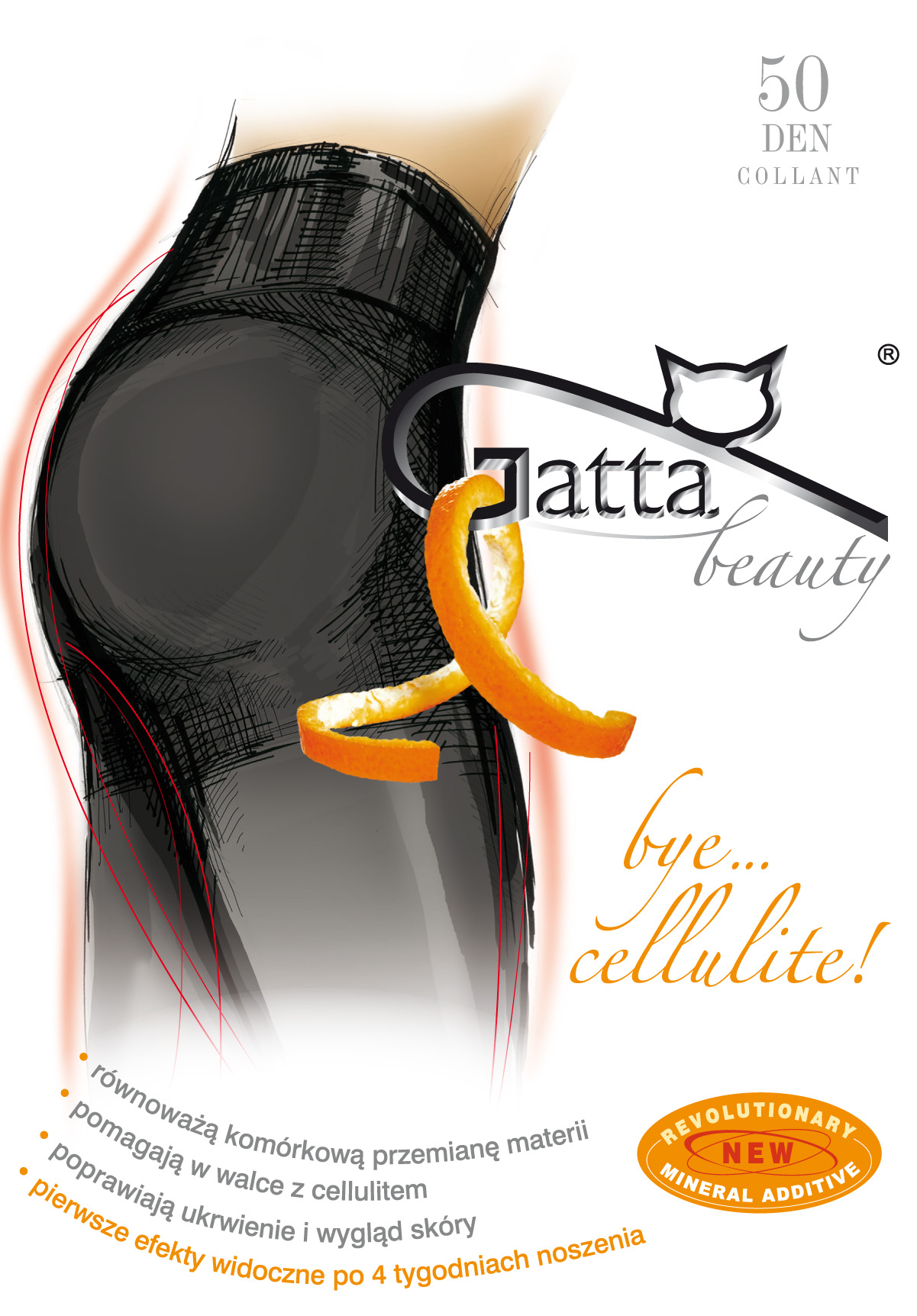 RAJSTOPY GATTA BYE CELLULITE 50 5 5 nero