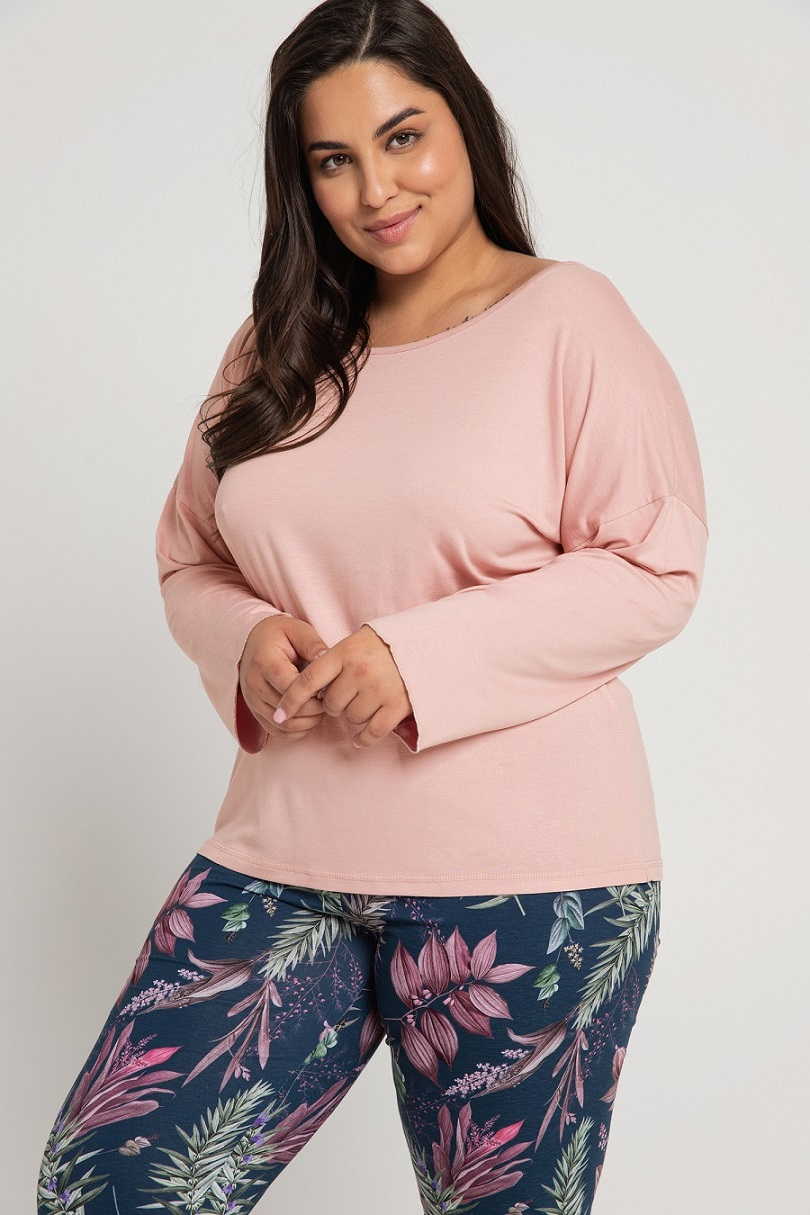 PIŻAMA TARO 3013 VIVIAN AW24 XXL-3XL XXL pudrowy róż