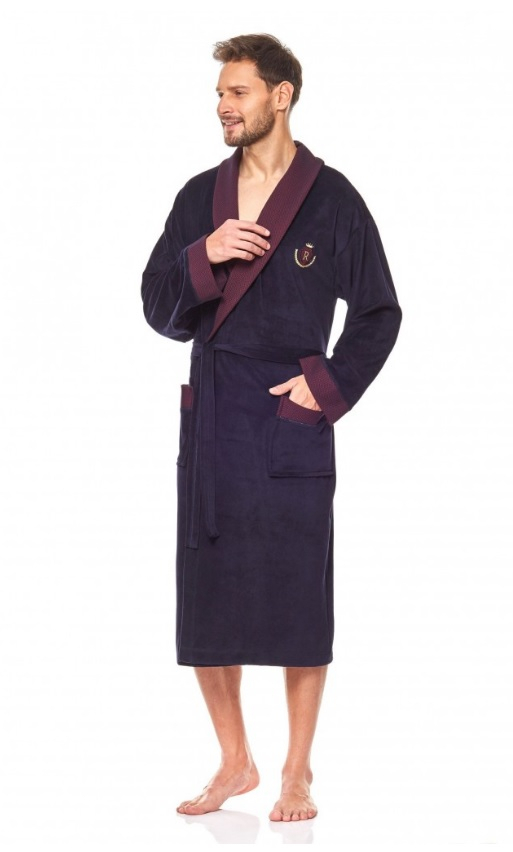 SZLAFROK L&L MĘSKI 9102 XL granat