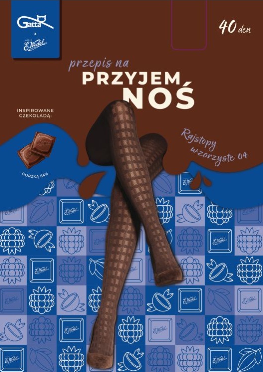 RAJSTOPY GATTA & WEDEL 40 WZ 04 DARK CHOCO /2