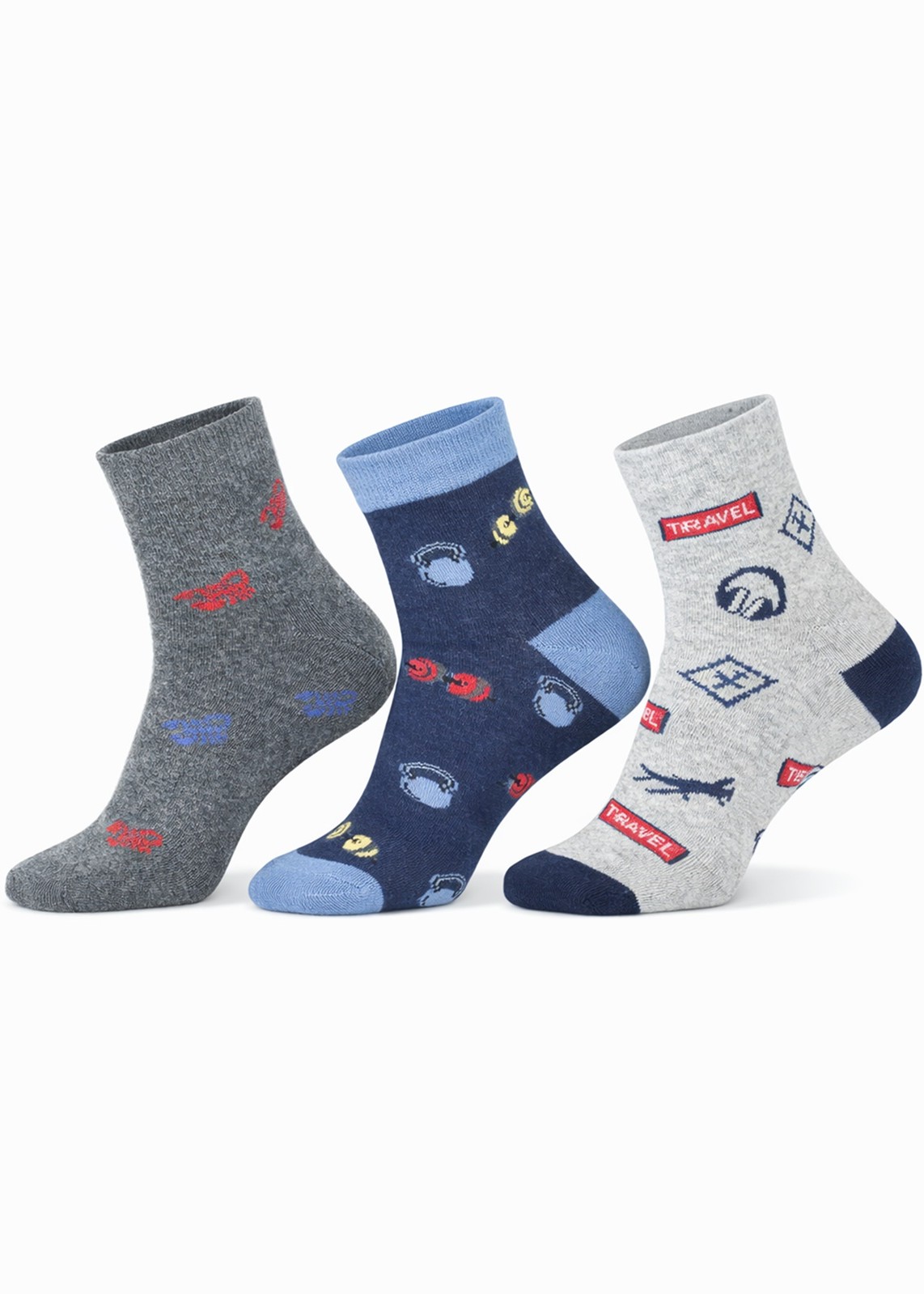 SKARPETY NOVITI SB132-B-02 ZAKOSTKI CHŁOPIĘCE 31-34