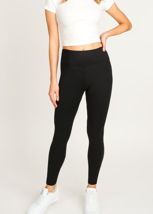 LEGGINSY NOVITI LE001-W-03 GŁADKIE CZA XXL-3XL