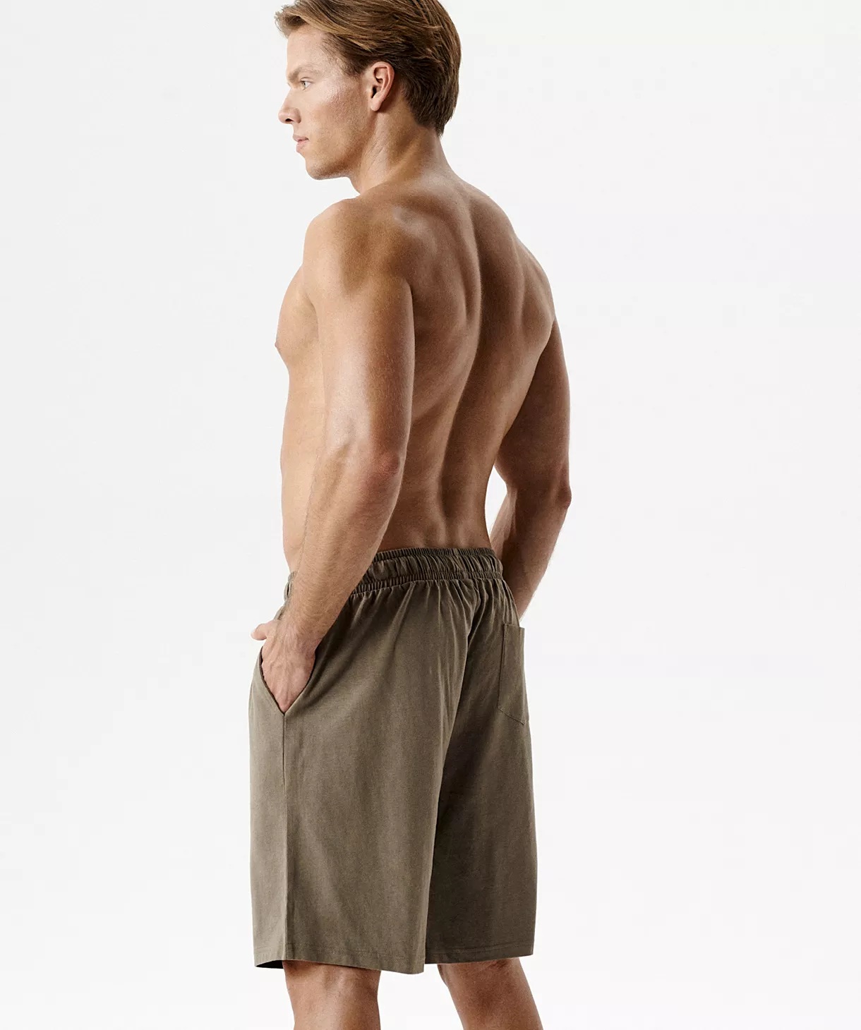 SZORTY ATLANTIC NMB-039 WL26 BEŻOWY CIEMNY /M