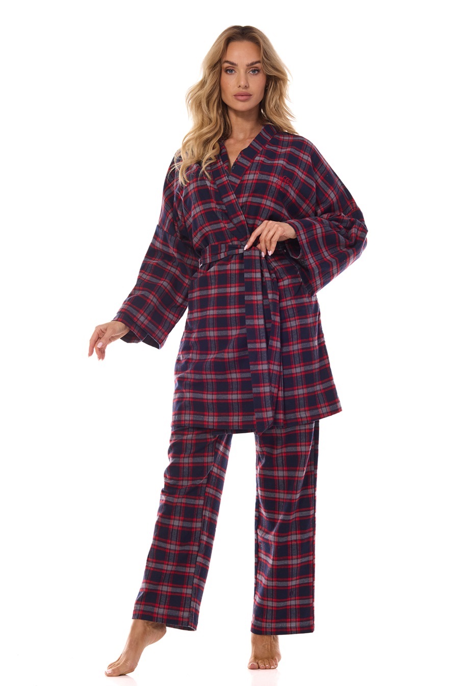 PIŻAMA L&L DAMSKA 2475 ROXY GRANAT /XL