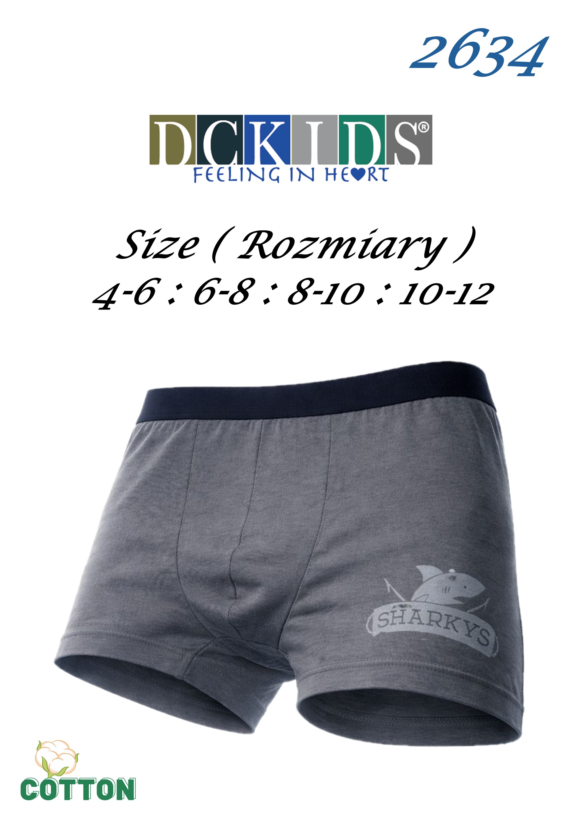 SZORTY DCKIDS 2634 CHŁ BAWEŁNA