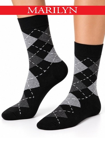 SKARPETY MARILYN MEN RHOMBUS BLACK