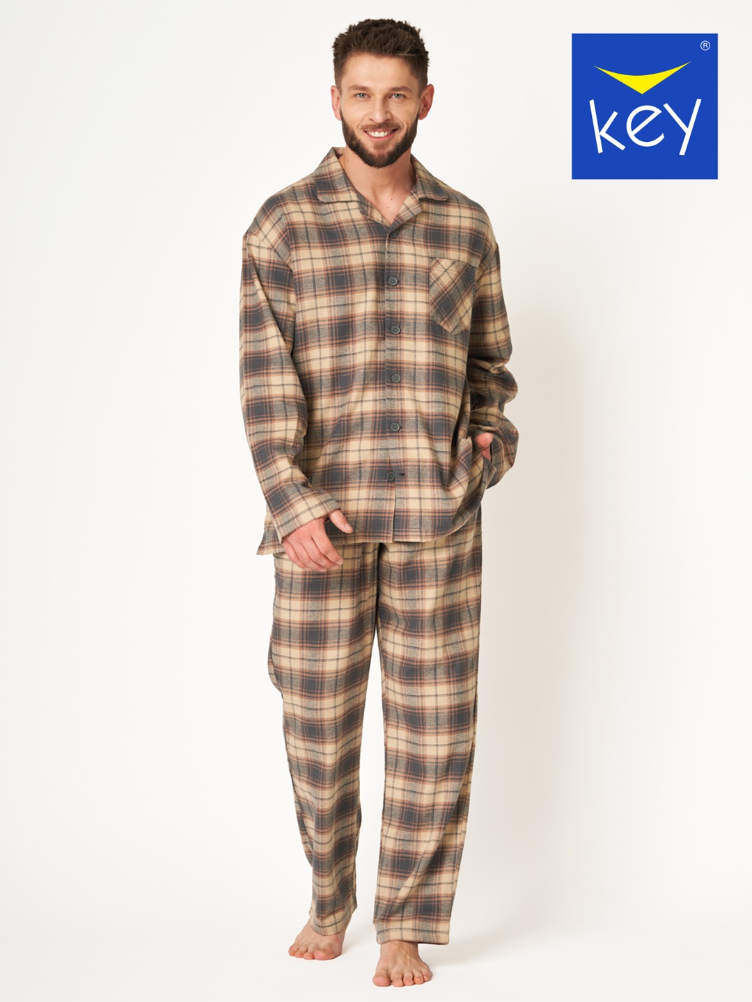 PIŻAMA KEY MNS-402 B24 3XL-4XL