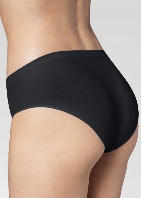 FIGI GATTA SEAMLESS COTTON BIKINI BLACK /XL