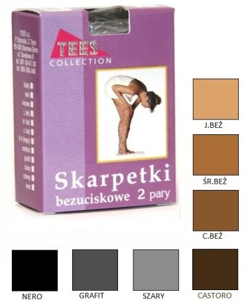 SKARPETY TEES NYLON/LYCRA uniwersalny beż średni